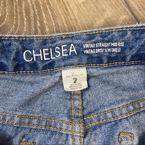 Mandee Chelsea Vintage Straight Mid Rise Jeans - Picture 7 of 15